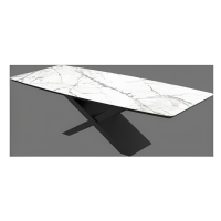 Стіл кухонний Rodos BELFORT (Laminam Invisible white)