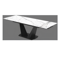 Стіл кухонний Rodos ЛУАРА (Laminam Invisible white)