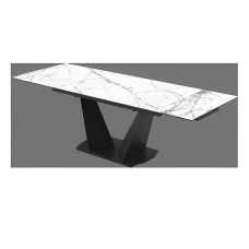 Стол кухонный Rodos ЛУАРА (Laminam Invisible white)