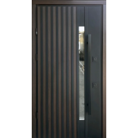 Вхідні двері зі склом STRAJ "PROOF" Rio-S Loft (vin 23 + ручка-скоба)