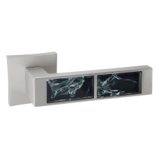 Ручка дверная ORO&ORO BLACK GLASS Матовый никель